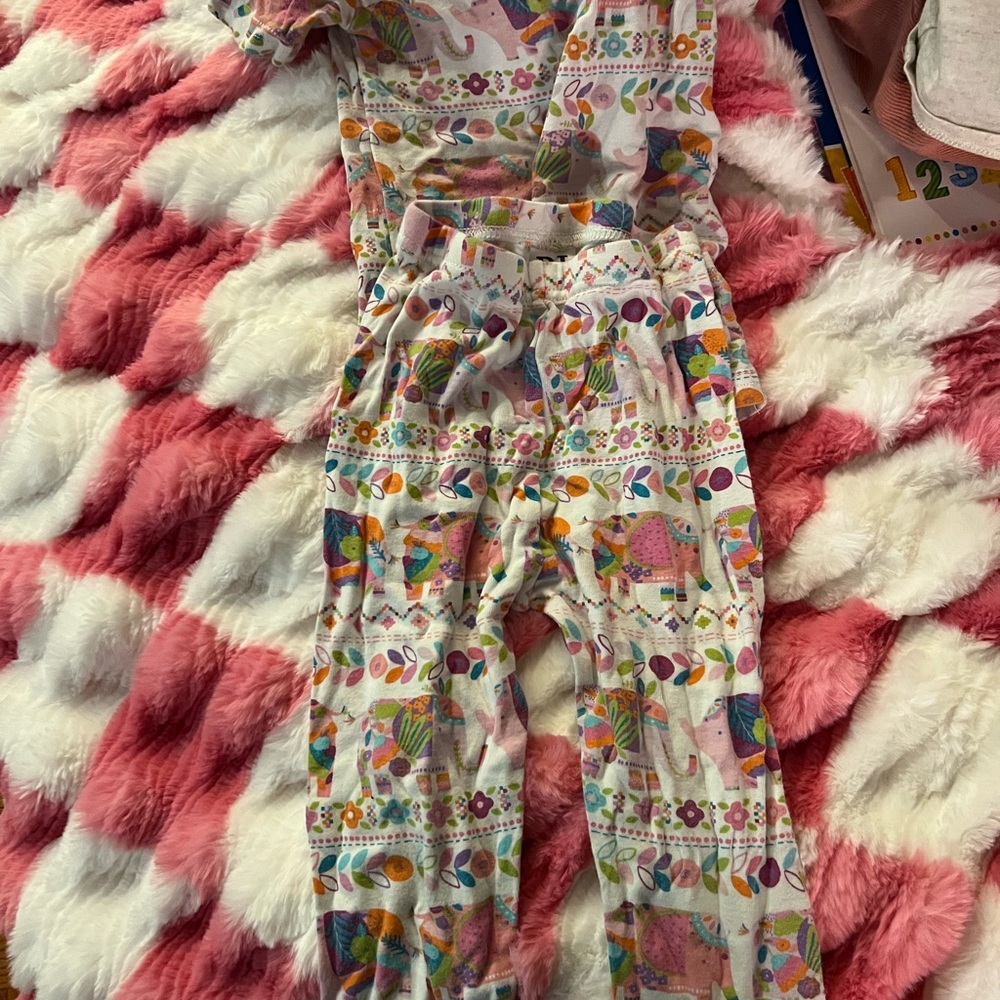 Place Multicolor Patterned Kids One Piece